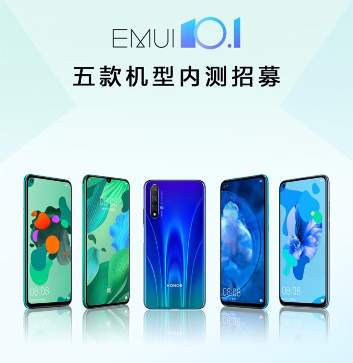 aktualizacja EMUI 10.1 beta Magic UI 3.1 beta dla Honor 20S Huawei Nova 5 Pro 5i 5Z
