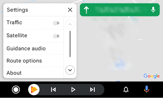 aplikacja Mapy Google Maps dla Android Auto nowe ikonki Material nawigacja
