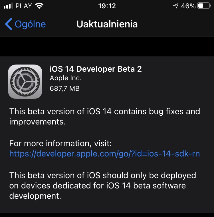 aktualizacja iOS 14 beta 2 kiedy publiczna Apple iPhone nowości co nowego czy warto instalować