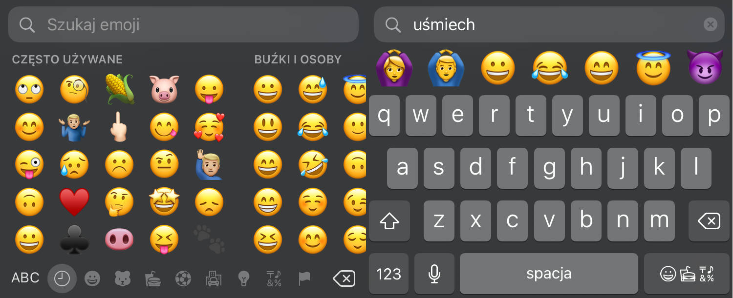 iOS 14 nowe emoji szukanie Apple klawiatura iPhone