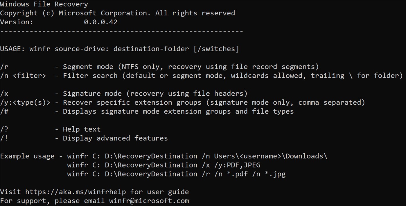 Windows File Recovery dla WIndows 10 jak odzyskać skasowane pliki utracone dane narzędzie aplikacja