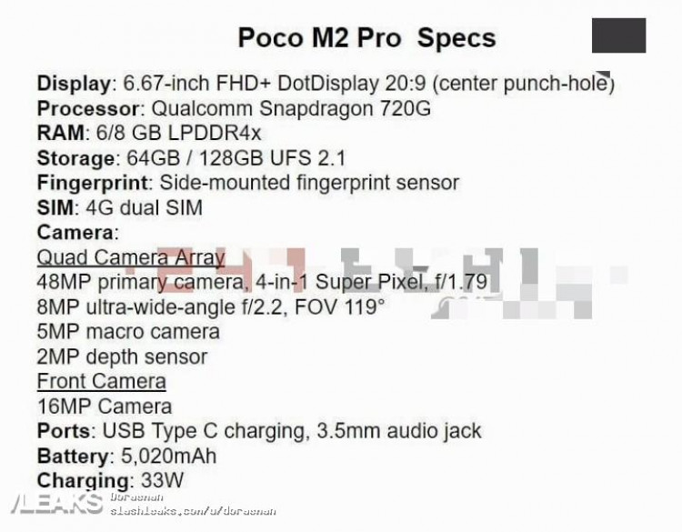 POCO M2 Pro specyfikacja cena dane techniczne kiedy premiera Redmi Note 9