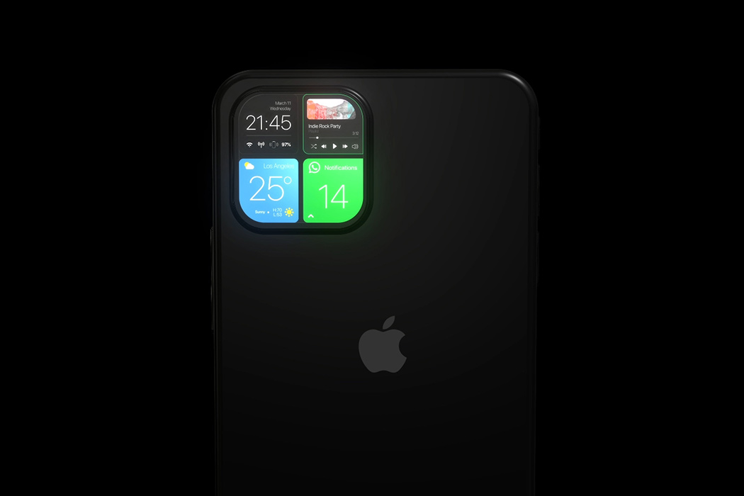 iPhone 12 Pro Apple koncept wizualizacja dodatkowy ekran