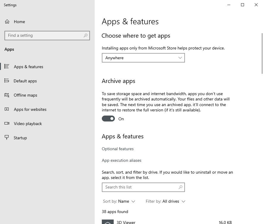 nieużywane aplikacje z Windows 10 Microsoft Store iOS