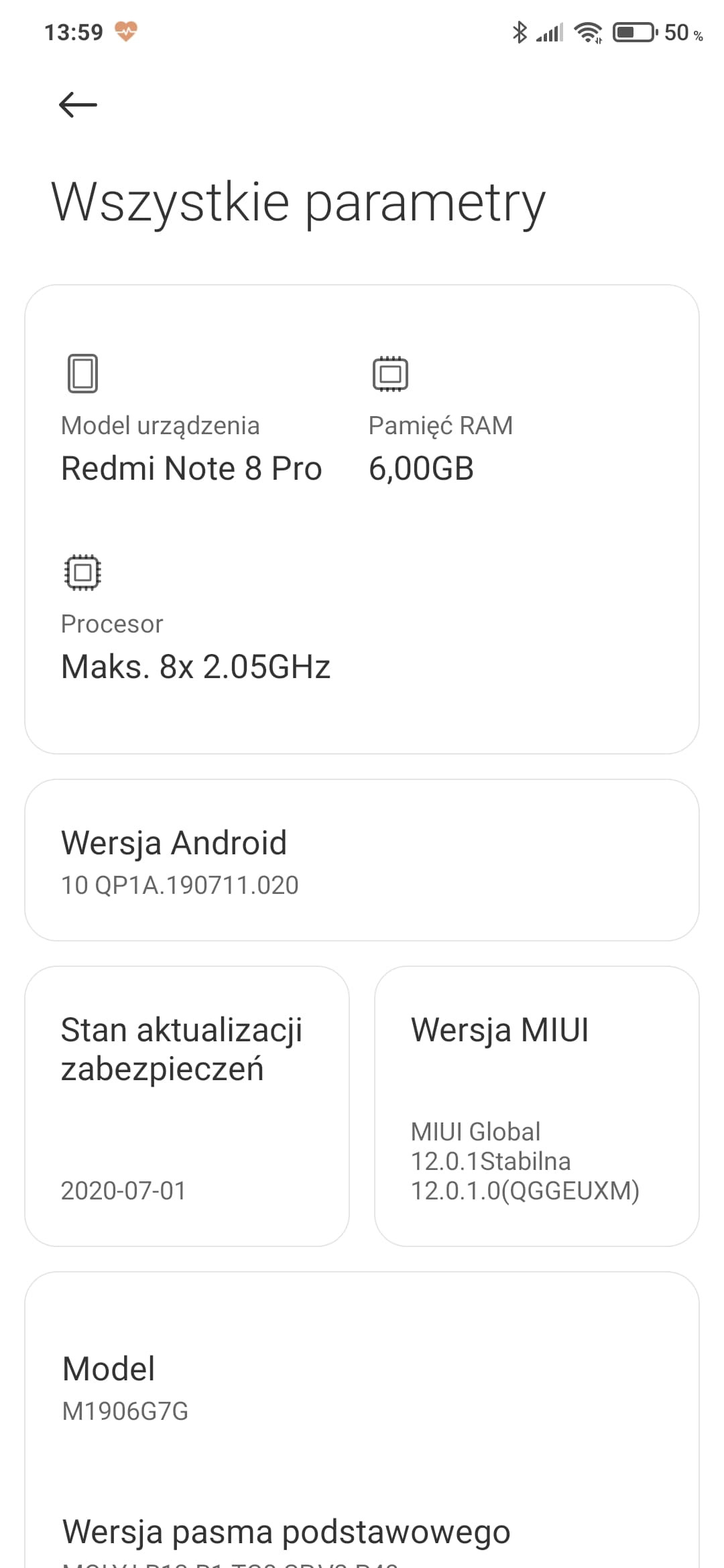 aktualizacja MIUI 12 dla Xiaomi Redmi Note 8 Pro