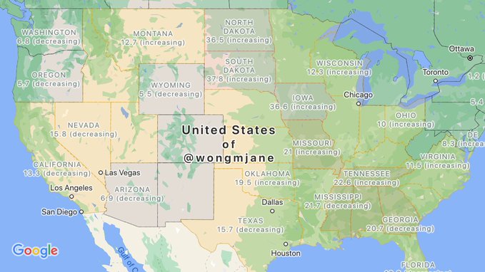 Mapy Google Maps epidemie COVID-19 warstwa