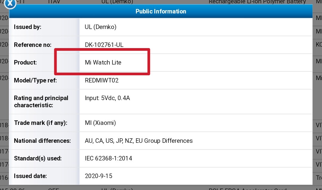 Xiaomi Mi Watch Lite smartwatch kiedy premiera plotki przecieki wycieki
