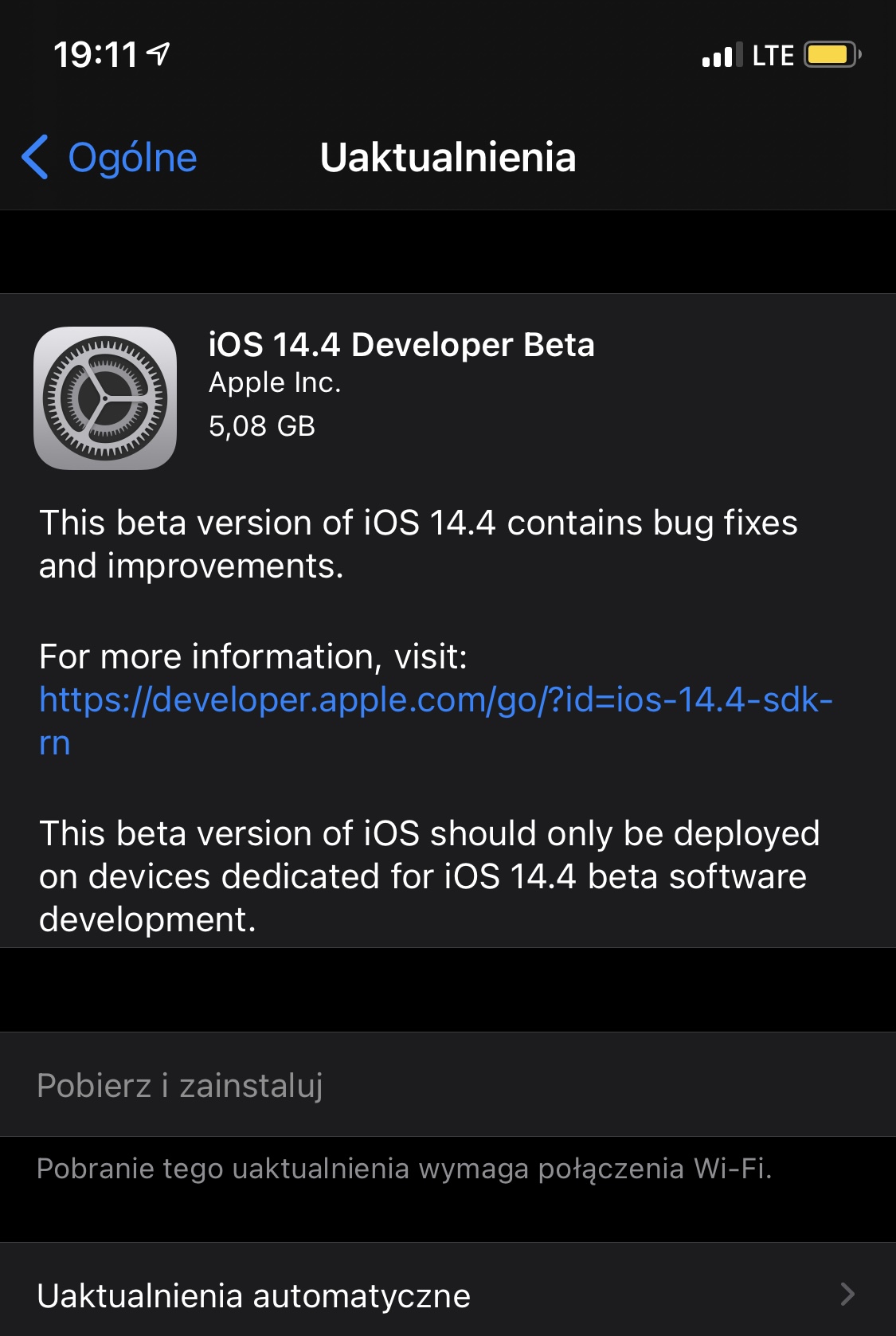 aktualizacja iOS 14.4 beta 1 Apple iPhone co nowego nowości
