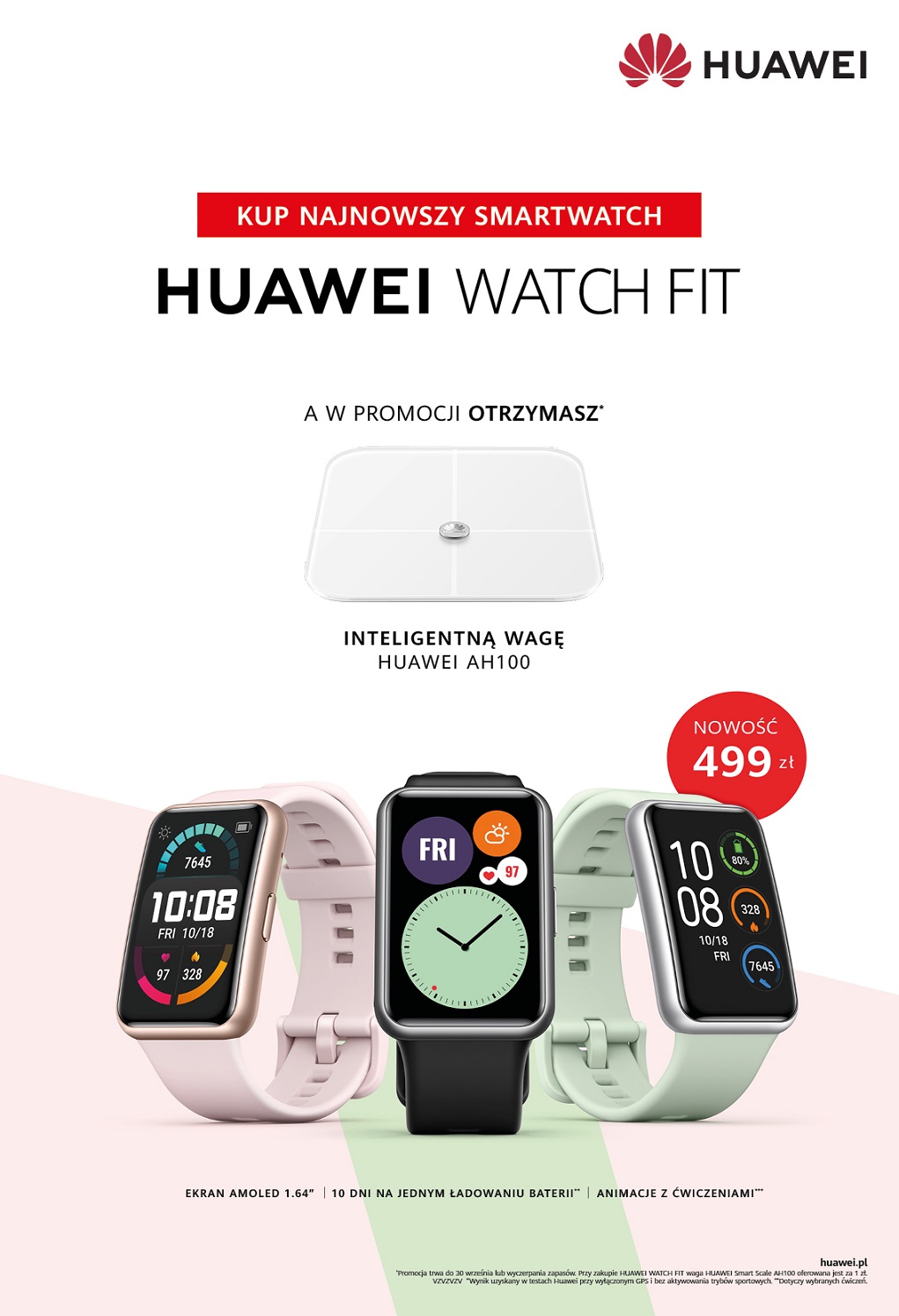 Huawei watch Fit cena w :olsce opinie gdzie kupić najtaniej specygikacja dane techniczne funkcje