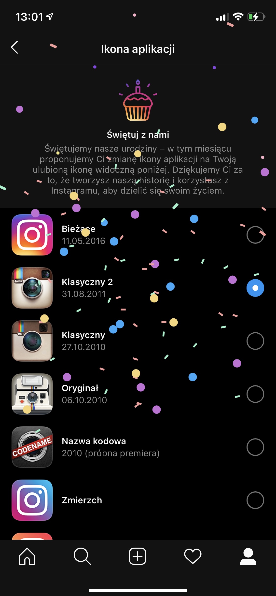 Instagram jak zmienić ikonę aplikacji w telefonie iPhone