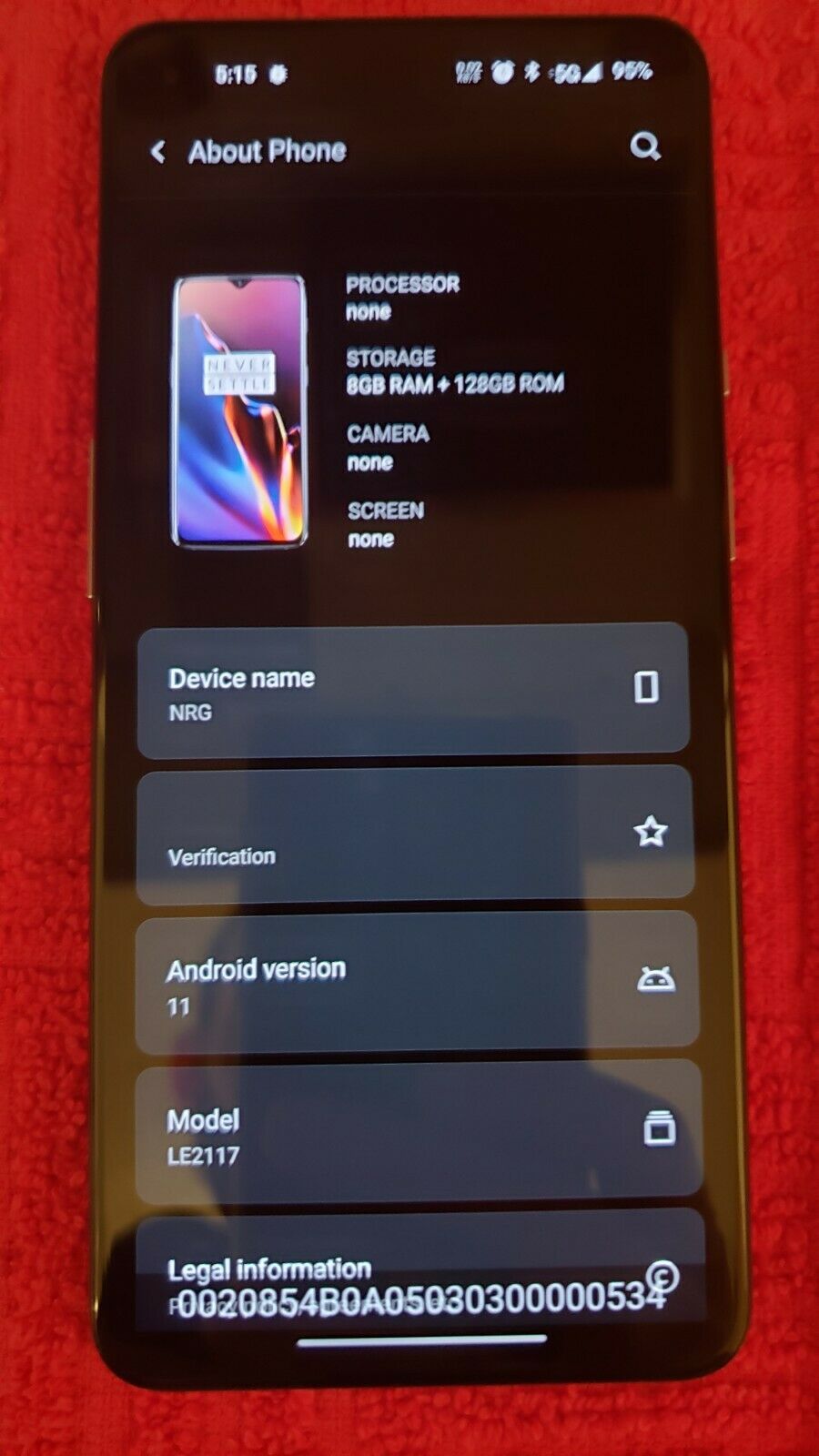 prototyp OnePlus 9 5G cena eBay