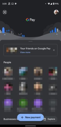 Google Pay beta dark mode