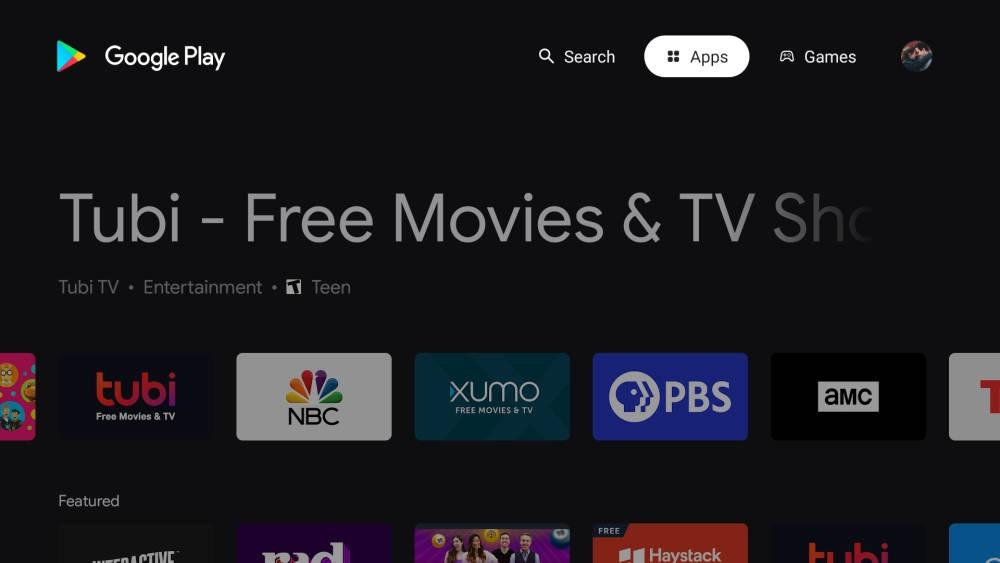 Sklep Play Android TV Google TV zmiany nowe ikonki