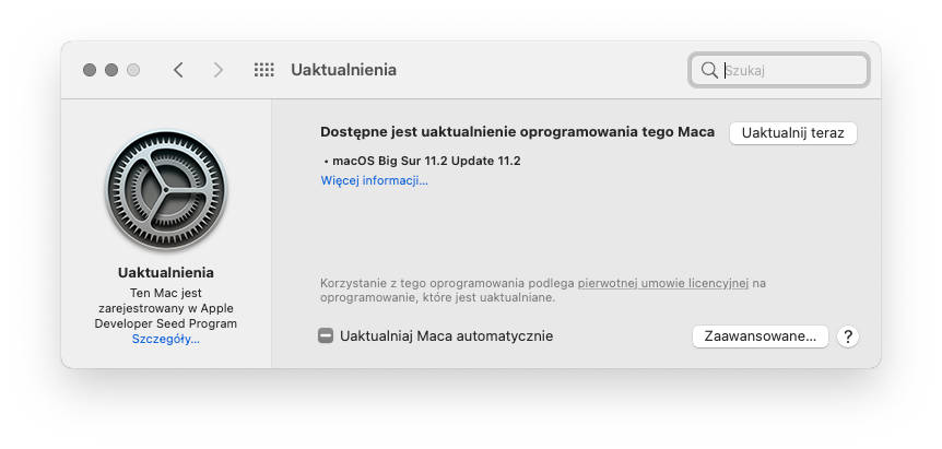 aktualizacja Apple macOS 11.2 Big Sur co nowego zmiany wykaz nowości czy warto instalować opinie