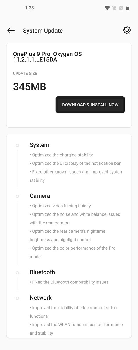 OnePlus 9 Pro aktualizacja oprogramowania OxygenOS 11.2