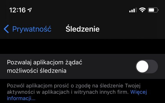 iOS 14.5 jak włączyć ochrona przed śledzeniem prywatność