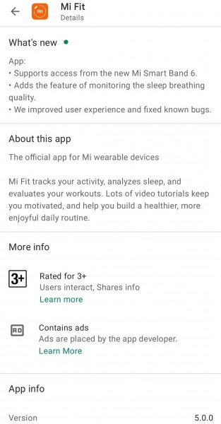 aktualizacja Mi Fit dla Xiaomi Mi Band 6 co nowego funkcje oddychanie sen