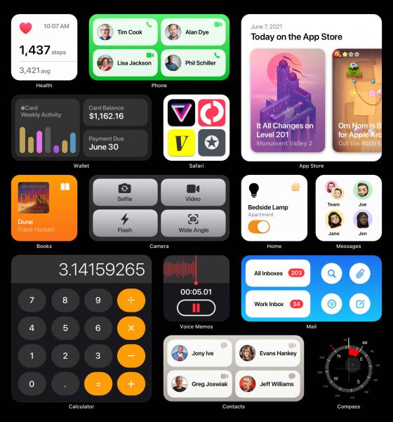 koncept iOS 15 Apple iPhone co nowego widżety