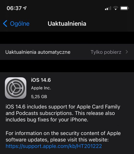 aktualizacja iOS 14.6 iPadOS 14.6 co nowego nowości wykaz zmiany opinie czy warto instalować Apple iPhone