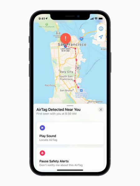 lokalizator Apple AirTag prywatność aplikacje Android
