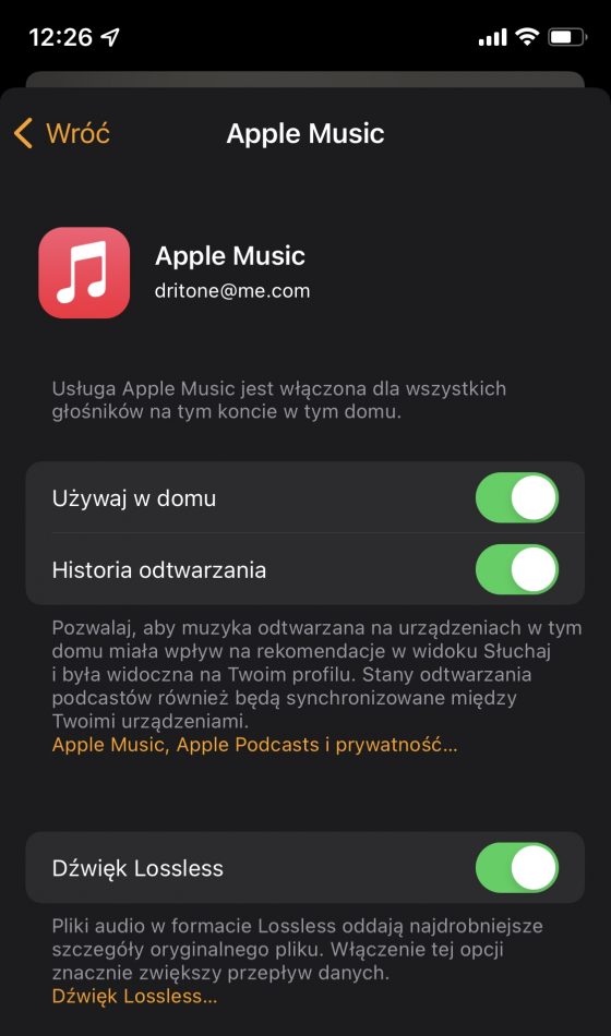 iOS 14.6 jak przesyłać bezstratna muzyka z iPhone do HomePod