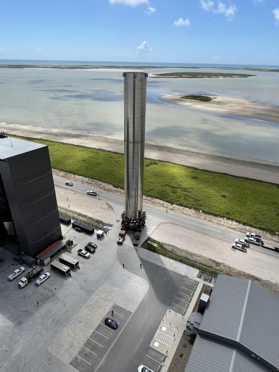Super Heavy SpaceX booster B3 test statyczny Starship