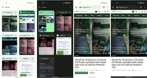 przeglądarka Google Chrome 94 Material You dynamiczne kolory