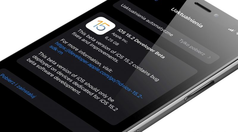 aktualizacja ioS 15.2 beta 1 Apple iPhone co nowego zmiany nowości