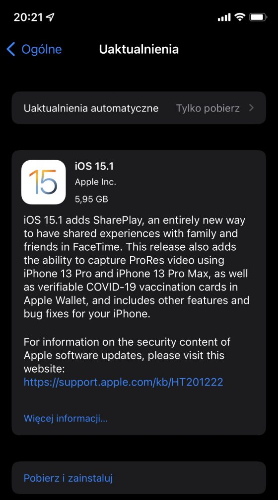 aktualizacja iOS 15.1 RC iPadOS 15.1 RC beta 1 Apple iPhone co nowego nowości zmiany kiedy macOS 12 Monterey