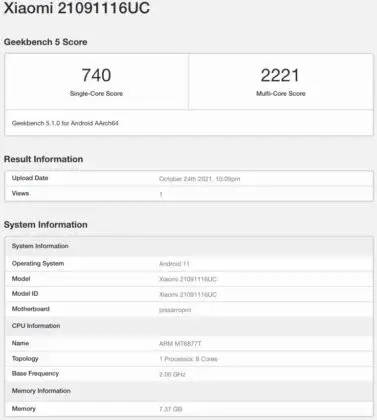 Xiao,i Redmi Note 11 Pro cena specyfikacja techniczna geekbench benchmarki MediaTek Dimensity 920