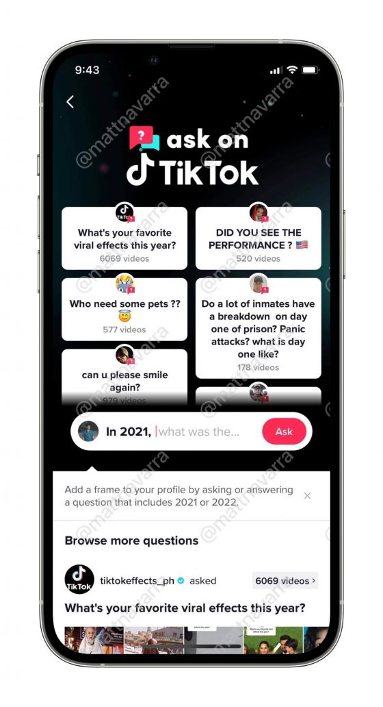 aplikacja TikTok funkcja Q&A Ask Me Anything