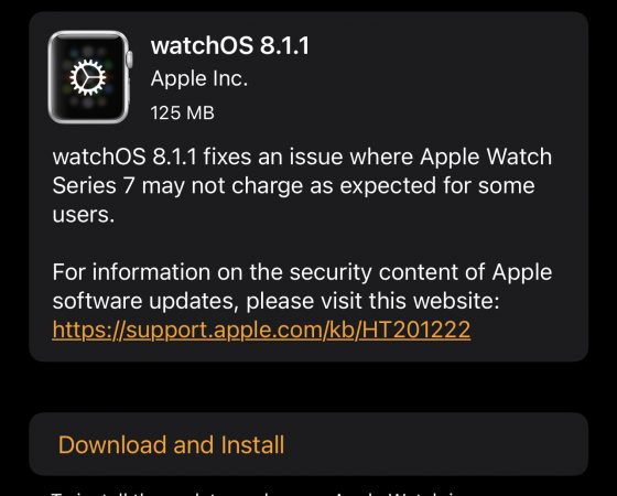 aktualizacja watchOS 8.1.1 dla smartwatche Apple Watch 7 co nowego noowści opinie poprawki