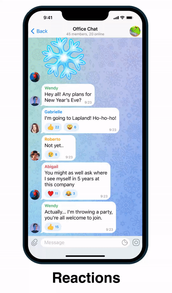 aplikacja Telegram Messenger reklamy Facebook Google reakcje tłumacz wiadomości nowości