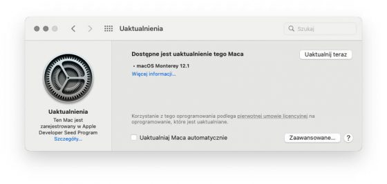 aktualizacja macOS 12.1 Monterey co nowego nowości zmiany SharePlay Apple Mac