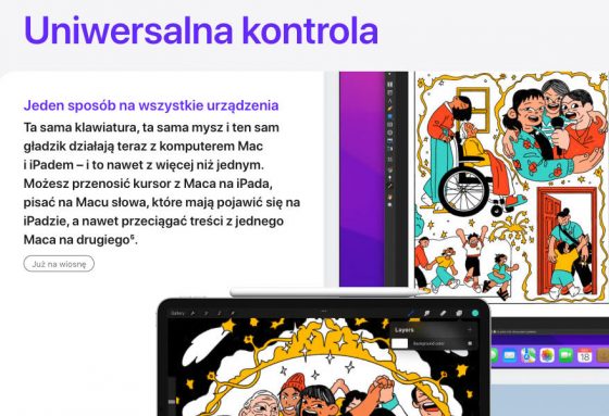 kiedy uniwersalna kontrola macOS 12.2 iPadOS 15.3 iOS 15.3