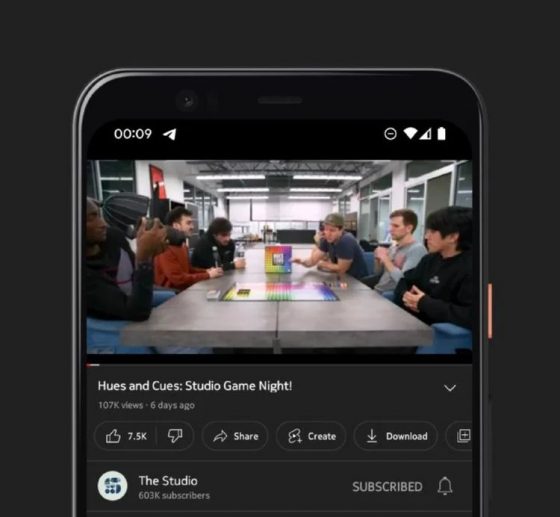 aplikacja YouTube Android nowe przyciski Material You