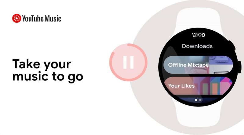 aplikacje na smartwatche YouTube Music kafelek Wear OS