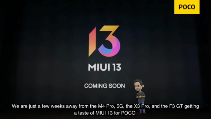 aktualizacja MIUI 13 dla POCO F3 GT X3 Pro M4 5G kiedy
