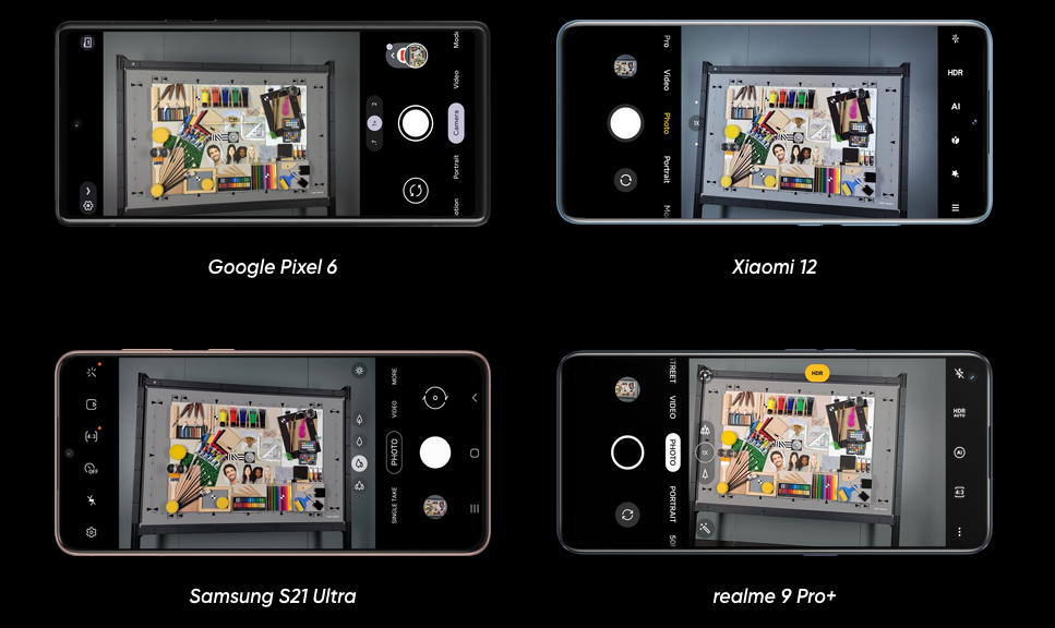 jaki aparat Realme 9 Pro Plus zdjęcia jak Xiaomi 12 Samsung Galaxy S21 Ultra Google Pixel 6