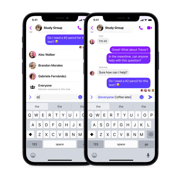 aplikacja Facebook Messenger skróty meta Slack