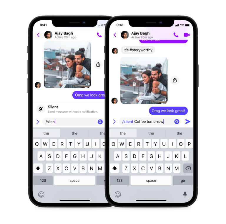 aplikacja Facebook Messenger skróty meta Slack