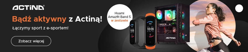 promocja komputery gamingowe Actina gratis opaska Amazfit Band 5