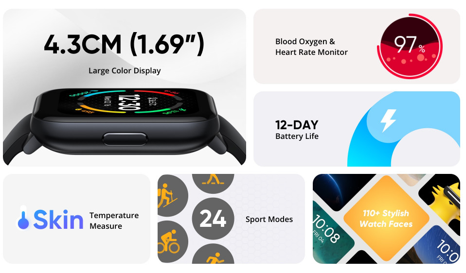 smartwatch Realme TechLife Watch S100 cena specyfikacja techniczna opinie