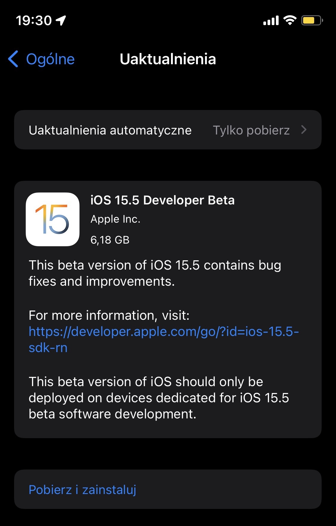 aktualizacja iOS 15.5 beta Apple iPhone co nowego nowości zmiany