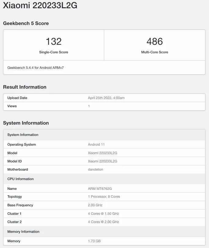 Redmi 10A Global cena specyfikacja techniczna