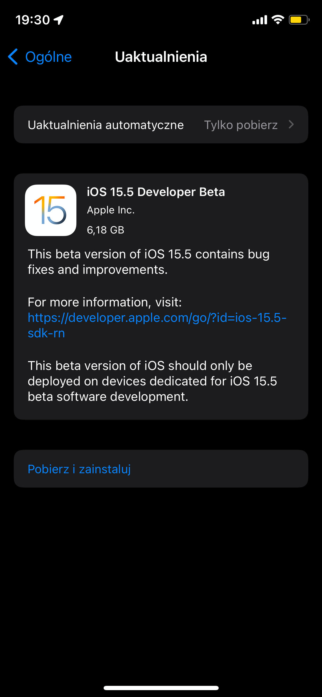 ios 15.5 beta 1 Apple iPhone