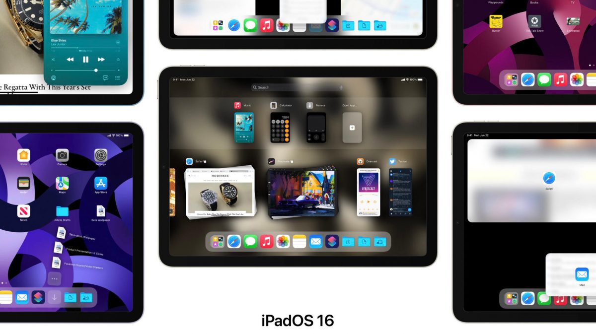 koncept iPadOS 16 wizualizacja zmiany nowości Apple iPad rozmiar okien nowe funkcje