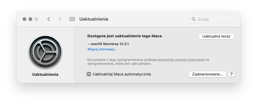 aktualizacja macOS 12.3.1 poprawki Apple Mac