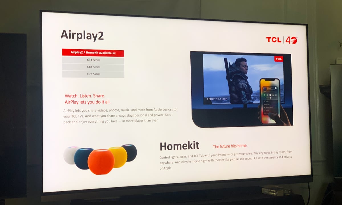 Telewizory TCL z Google TV dostają wsparcie dla HomeKit i AirPlay 2 2022