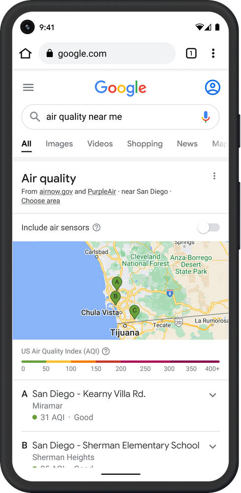 aktualizacja Mapy Google Maps jak sprawdzić jakość powietrza